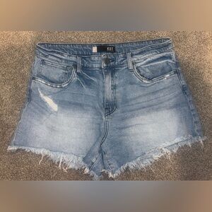 Kut from the Kloth Distressed Blue Jean Shorts
